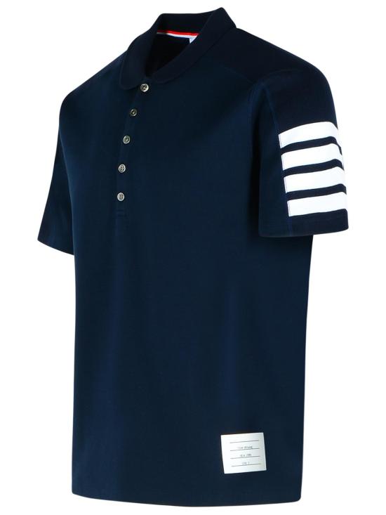 26SS 톰브라운 코튼 4바 숏 슬리브 폴로 티셔츠 MJP192A07323415 NAVY DOM - THOM BROWNE