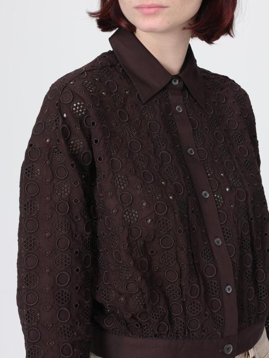 26SS 핑코 셔츠 106277A35P M28 Brown - PINKO