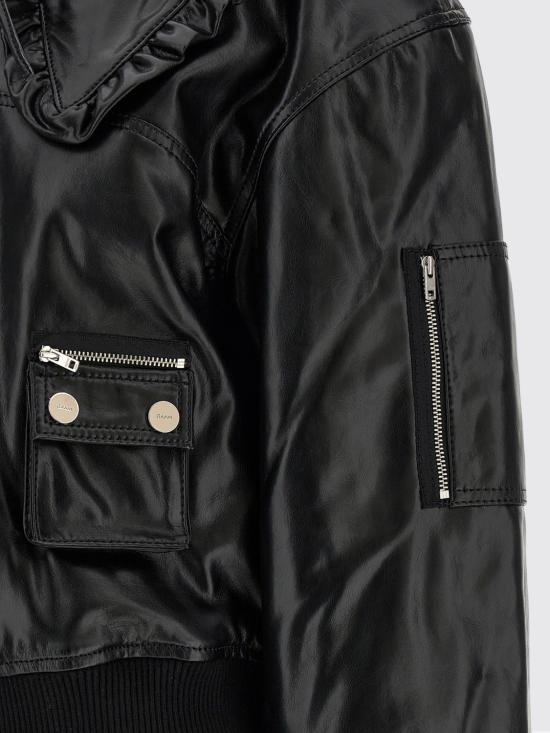 26SS 가니 7093 퓨쳐 리사이클 레더 봄버 자켓 A1010059 099 Black - GANNI