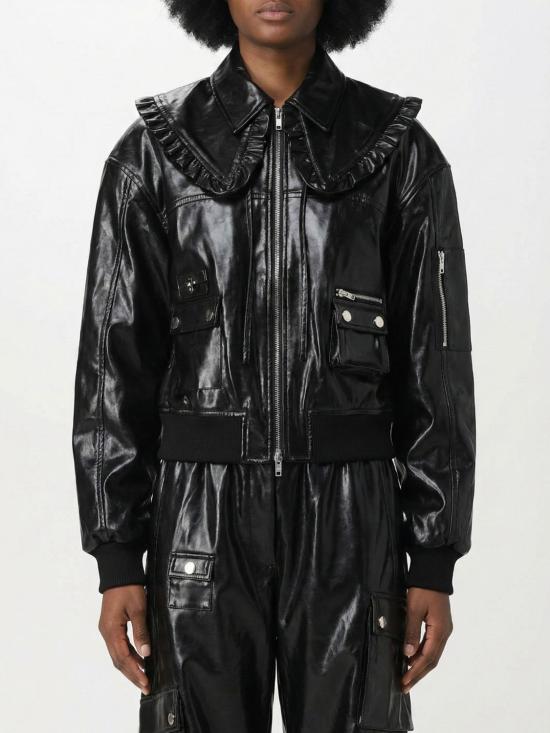 26SS 가니 7093 퓨쳐 리사이클 레더 봄버 자켓 A1010059 099 Black