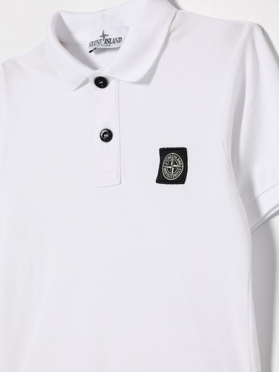 26SS [키즈] 스톤 아일랜드 폴로 셔츠 2200002S0018 V1001 White - STONE ISLAND
