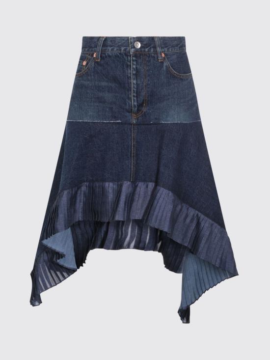 26SS 사카이 미디 스커트 2608315 401 Blue - SACAI