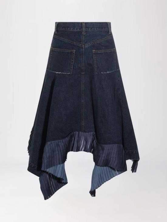 26SS 사카이 미디 스커트 2608315 401 Blue - SACAI