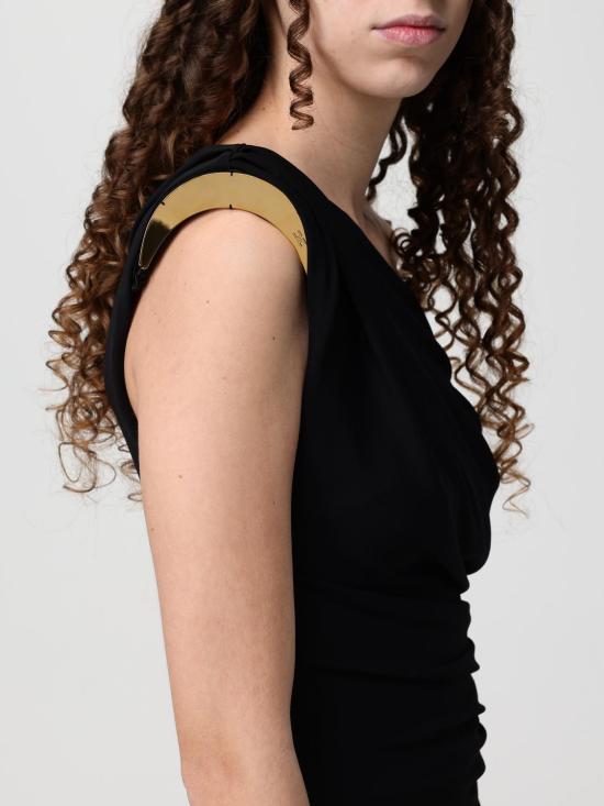 26SS 엘리자베타프랜치 롱 원피스 AB90961E2 110 Black - ELISABETTA FRANCHI