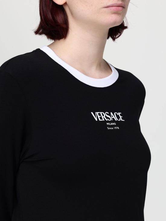 26SS 베르사체 반팔 티셔츠 10228871A16685 2B020 Black - VERSACE