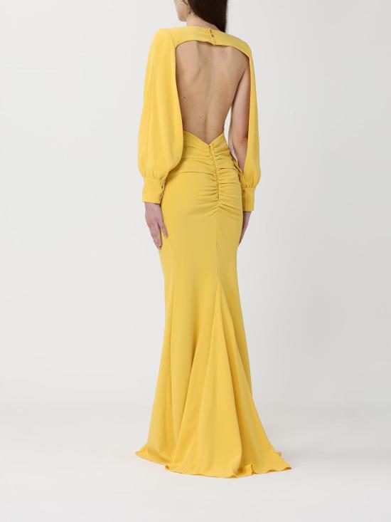26SS 엘리자베타프랜치 롱 원피스 ABR2861E2 FA5 Yellow - ELISABETTA FRANCHI