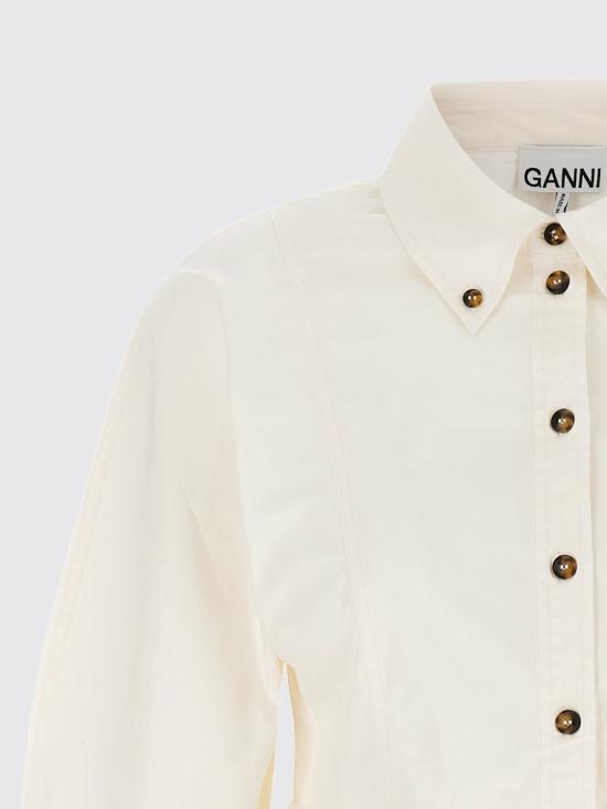 26SS 가니 페플럼 셔츠 W1002 135 White - GANNI