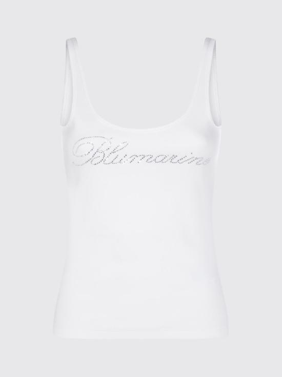 26SS 블루마린 민소매 티셔츠 2T129A N0103 White - BLUMARINE