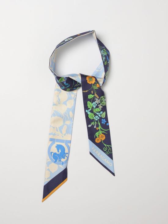 26SS 살바토레 페라가모 머플러/스카프 321241 789908 NAVY CAMEL Blue - SALVATORE FERRAGAMO