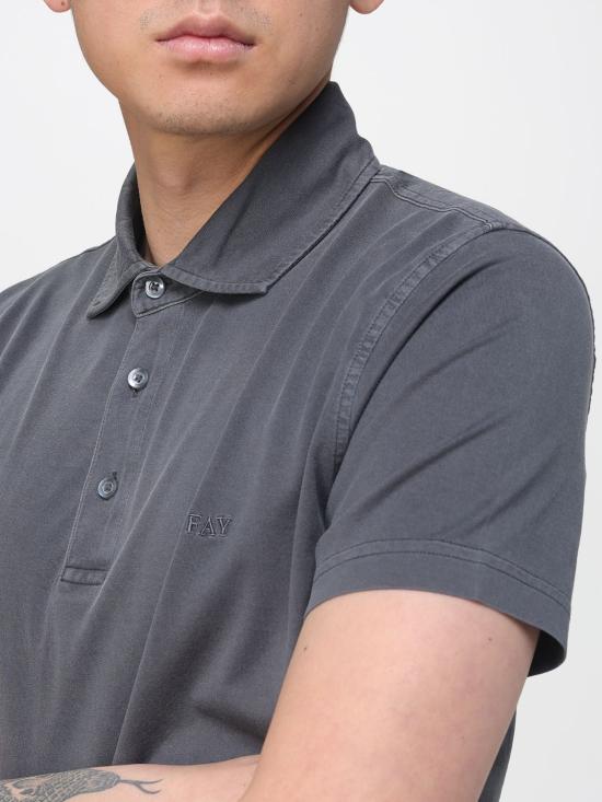 26SS 페이 폴로 티셔츠 NPMB252143TUY1 B600 Charcoal - FAY
