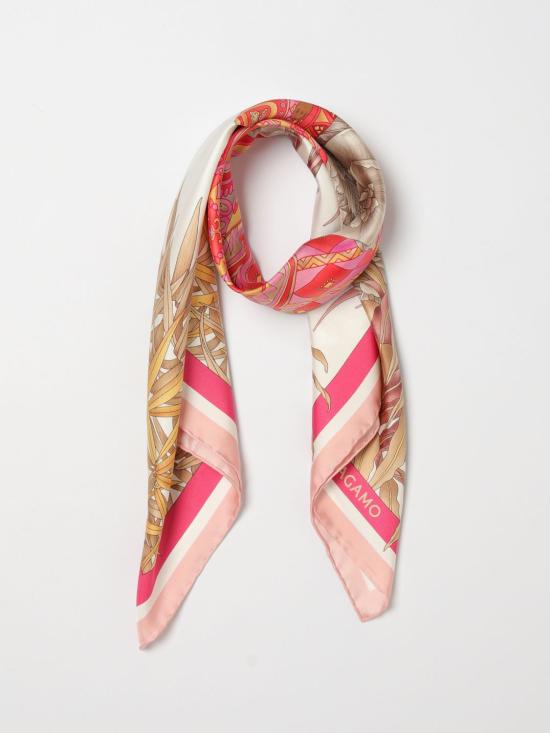 26SS 살바토레 페라가모 머플러/스카프 310233 790179 FUCSIA ARANCIO AVORIO Multicolor - SALVATORE FERRAGAMO