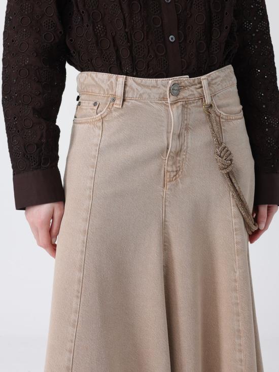 26SS 핑코 롱 스커트 104647A33R C88 Beige - PINKO