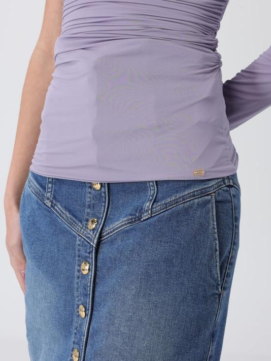 26SS 엘리자베타프랜치 긴팔 티셔츠 MD01561E2 EV7 Violet - ELISABETTA FRANCHI