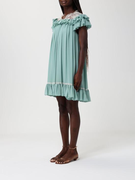 26SS 끌로에 롱 원피스 CH26SRO75002 34F Green - CHLOE