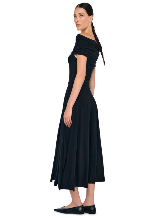 26SS 노마카말리 롱 원피스 KK1263PLT51001sleeveless cowl neck hooded flared dress to midcalf - NORMA KAMALI