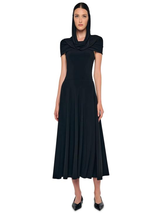 26SS 노마카말리 롱 원피스 KK1263PLT51001sleeveless cowl neck hooded flared dress to midcalf - NORMA KAMALI