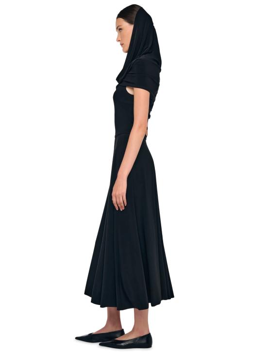 26SS 노마카말리 롱 원피스 KK1263PLT51001sleeveless cowl neck hooded flared dress to midcalf - NORMA KAMALI