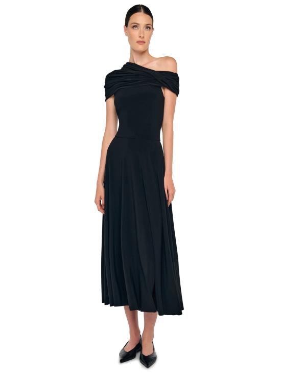 26SS 노마카말리 롱 원피스 KK1263PLT51001sleeveless cowl neck hooded flared dress to midcalf - NORMA KAMALI