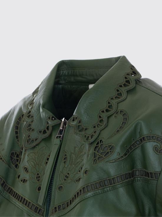 26SS 팜 리오 가죽 자켓 346181 L0013 Green - FARM RIO