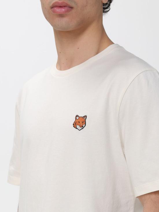 26SS 메종키츠네 폭스 헤드 레귤러 티셔츠 PM00107KJ7026 0063 Beige - MAISON KITSUNE