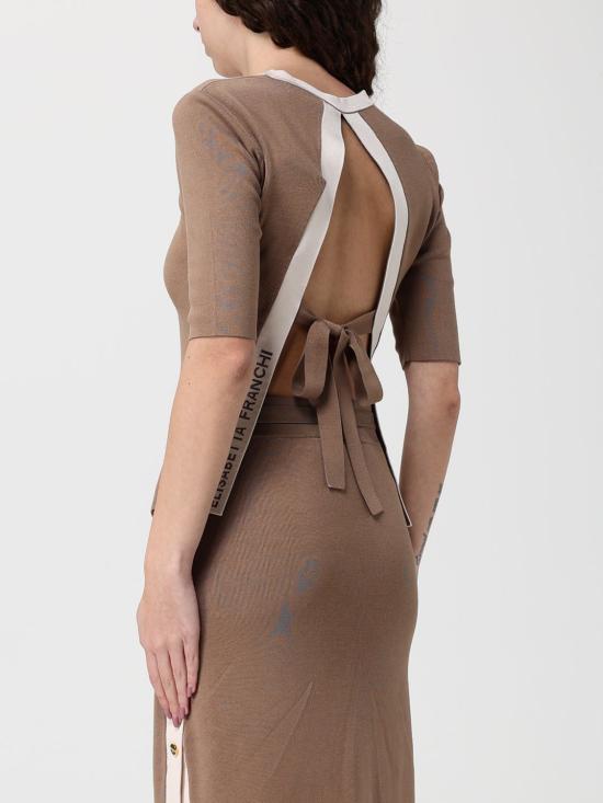 26SS 엘리자베타프랜치 반팔 티셔츠 MK67S61E2 727 Beige - ELISABETTA FRANCHI