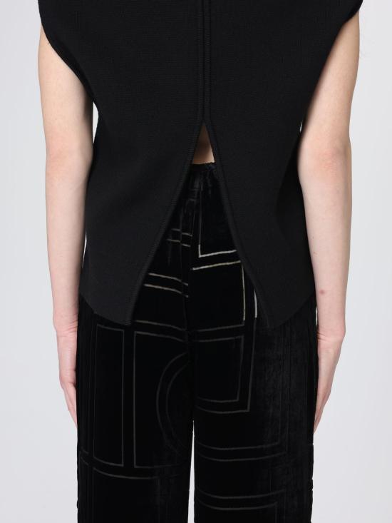 26SS 토템 스웨터 261WRT0573YA0008 001 Black - TOTEME