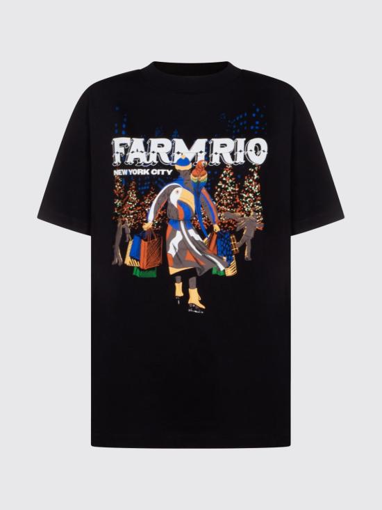 26SS 팜 리오 반팔 티셔츠 354560 L0002 Black - FARM RIO