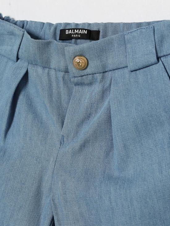 26SS [키즈] 발망 쇼츠/버뮤다 BY6689P0588 653 Blue - BALMAIN