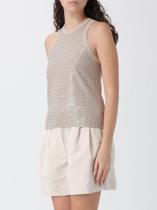 26SS 브루넬로 쿠치넬리 민소매 티셔츠 M0T18HK500 C8539 Beige - BRUNELLO CUCINELLI