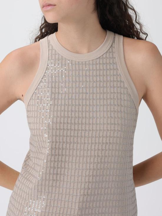 26SS 브루넬로 쿠치넬리 민소매 티셔츠 M0T18HK500 C8539 Beige - BRUNELLO CUCINELLI