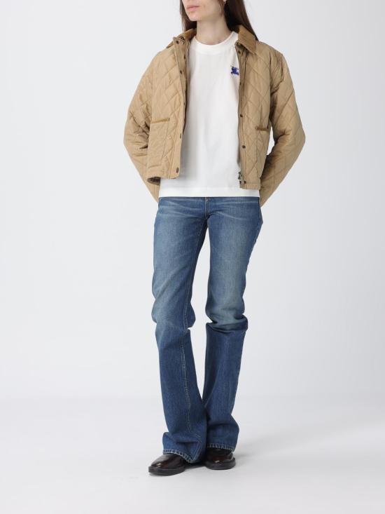 26SS 버버리 크롭 퀄티드 나일론 자켓 8107466 Beige - BURBERRY