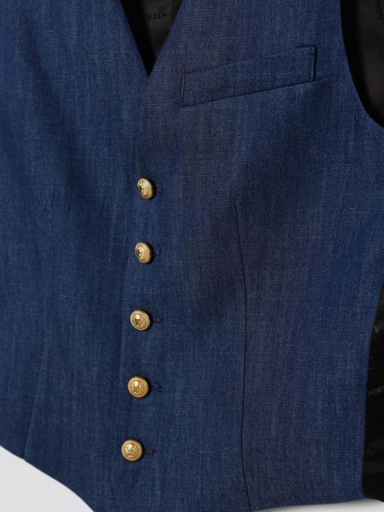 26SS [키즈] 발망 베스트 BY2P82P0588 625 Blue - BALMAIN