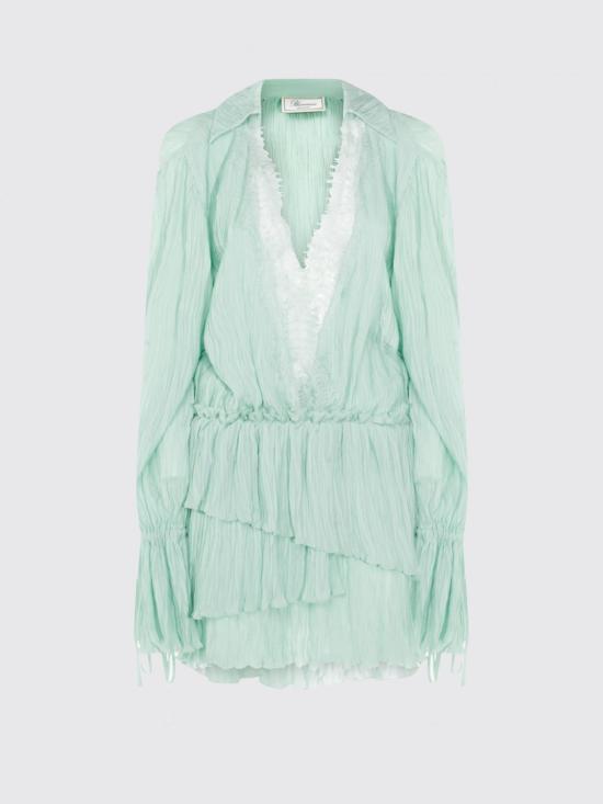 26SS 블루마린 롱 원피스 2A771A N0477 Green - BLUMARINE