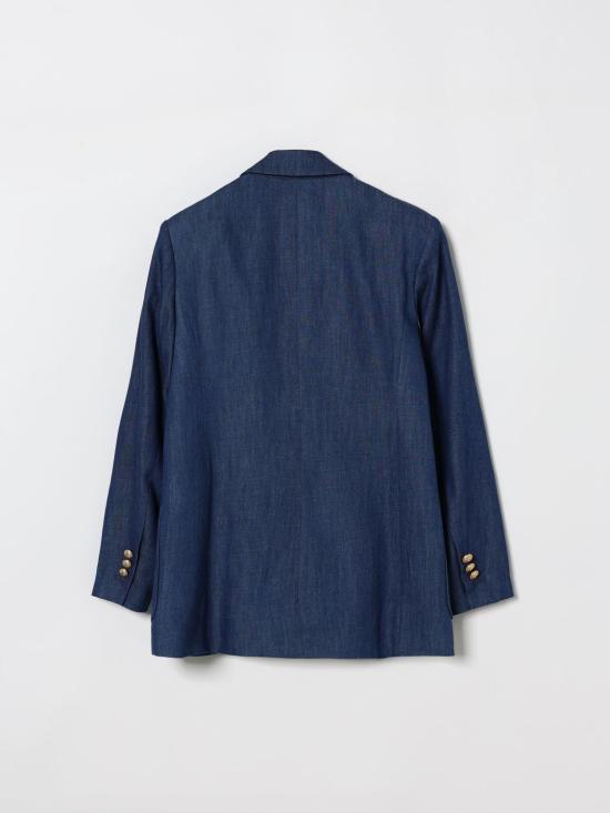 26SS [키즈] 발망 캐주얼 자켓 BY2P74P0588 625 Blue - BALMAIN