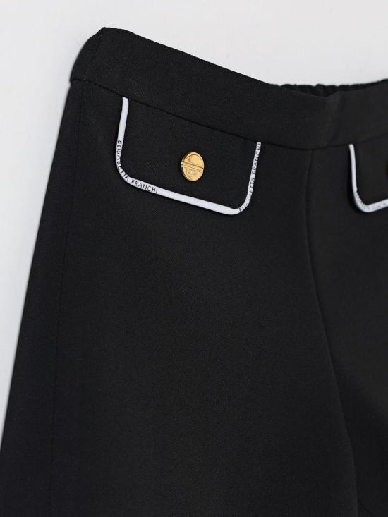 26SS [키즈] 엘리자베타프랜치 쇼츠/버뮤다 EGBE0270GA022 N100 Black - ELISABETTA FRANCHI