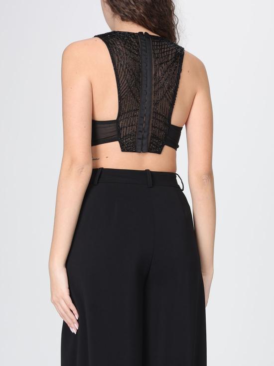 26SS 엘리자베타프랜치 민소매 티셔츠 TO04361E2 110 Black - ELISABETTA FRANCHI