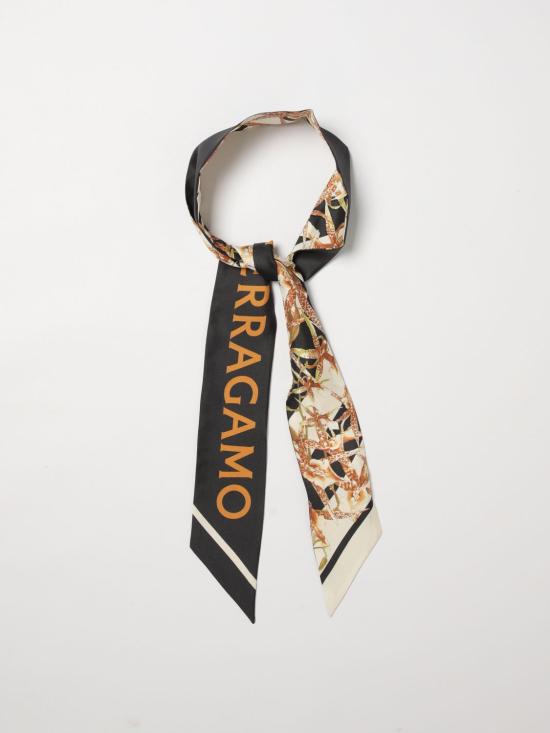26SS 살바토레 페라가모 머플러/스카프 321242 789920 BLACK IVORY Black - SALVATORE FERRAGAMO