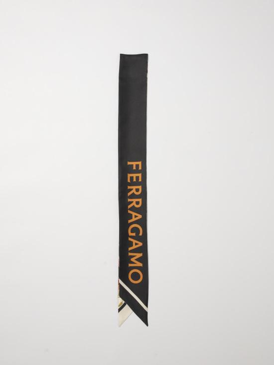 26SS 살바토레 페라가모 머플러/스카프 321242 789920 BLACK IVORY Black