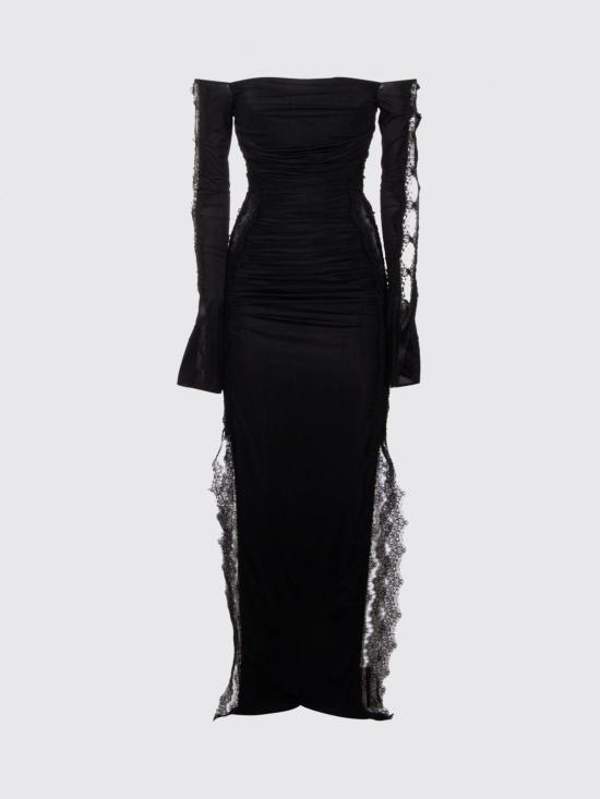 26SS 블루마린 롱 원피스 2A758A N0990 Black - BLUMARINE