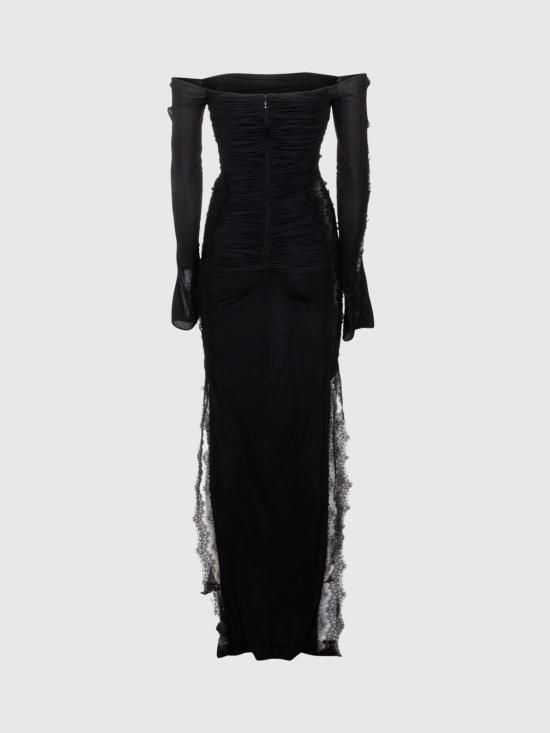 26SS 블루마린 롱 원피스 2A758A N0990 Black - BLUMARINE