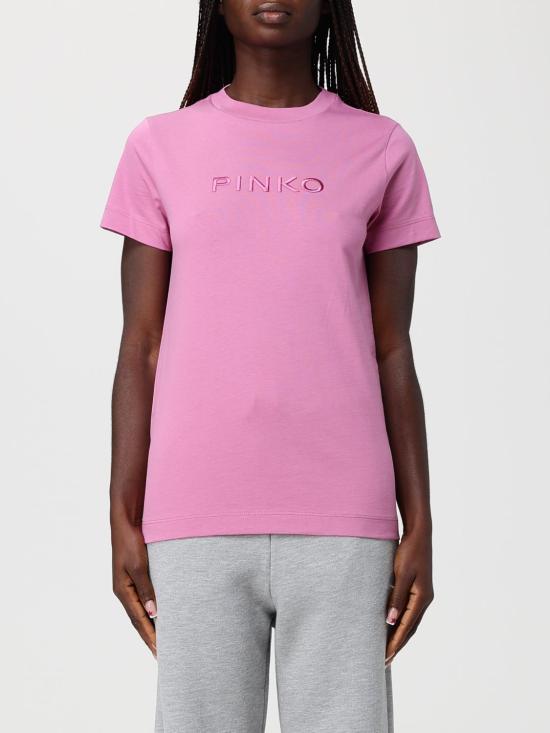 26SS 핑코 반팔 티셔츠 101752A339 Q48 Pink