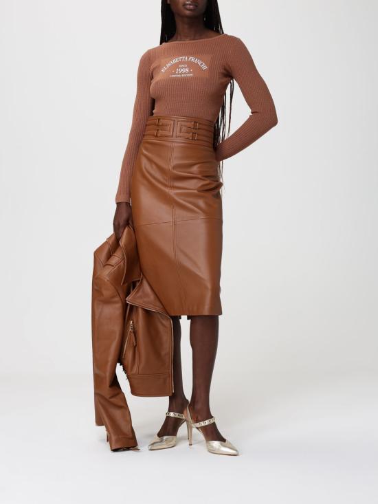 26SS 엘리자베타프랜치 스웨터 MK73Q61E2 600 Leather - ELISABETTA FRANCHI