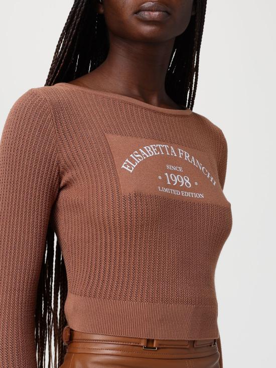 26SS 엘리자베타프랜치 스웨터 MK73Q61E2 600 Leather - ELISABETTA FRANCHI