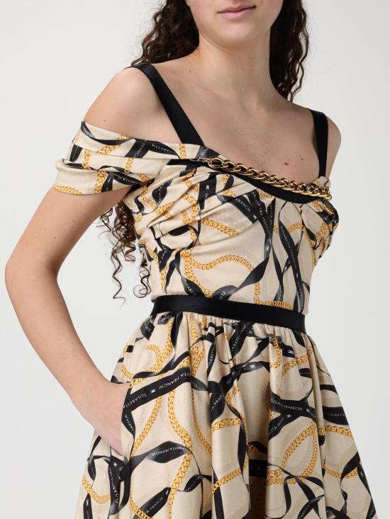 26SS 엘리자베타프랜치 롱 원피스 AB91061E2 045 Beige - ELISABETTA FRANCHI