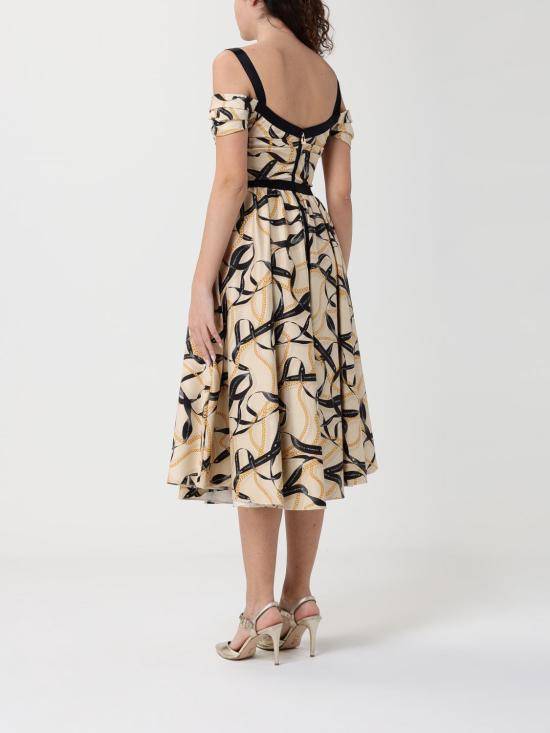 26SS 엘리자베타프랜치 롱 원피스 AB91061E2 045 Beige - ELISABETTA FRANCHI