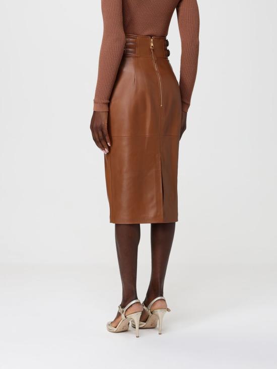 26SS 엘리자베타프랜치 미디 스커트 GP09Z61E2 600 Brown - ELISABETTA FRANCHI