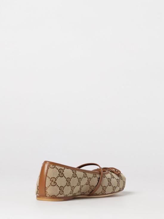 26SS 구찌 홀스빗 발레 플랫 814321FAD6C 9745 Beige - GUCCI