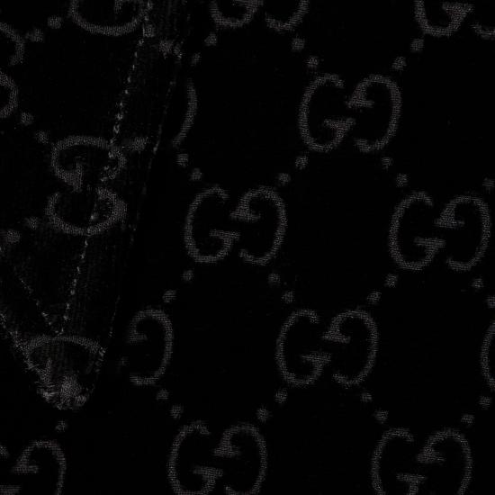 26SS 구찌 GG 스트레치 벨벳 데보레 팬츠 860769ZAUS41000 Black - GUCCI