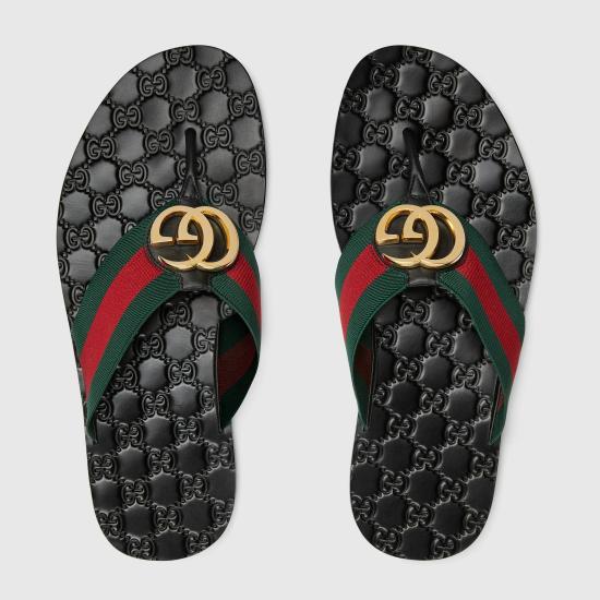 26SS 구찌 리비에라 통 샌들 863027HAAOZ8449 Green - GUCCI