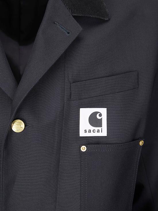 26SS 사카이 X 칼하트 WIP 자켓 2603989M 001 BLACK - SACAI X CARHARTT WIP